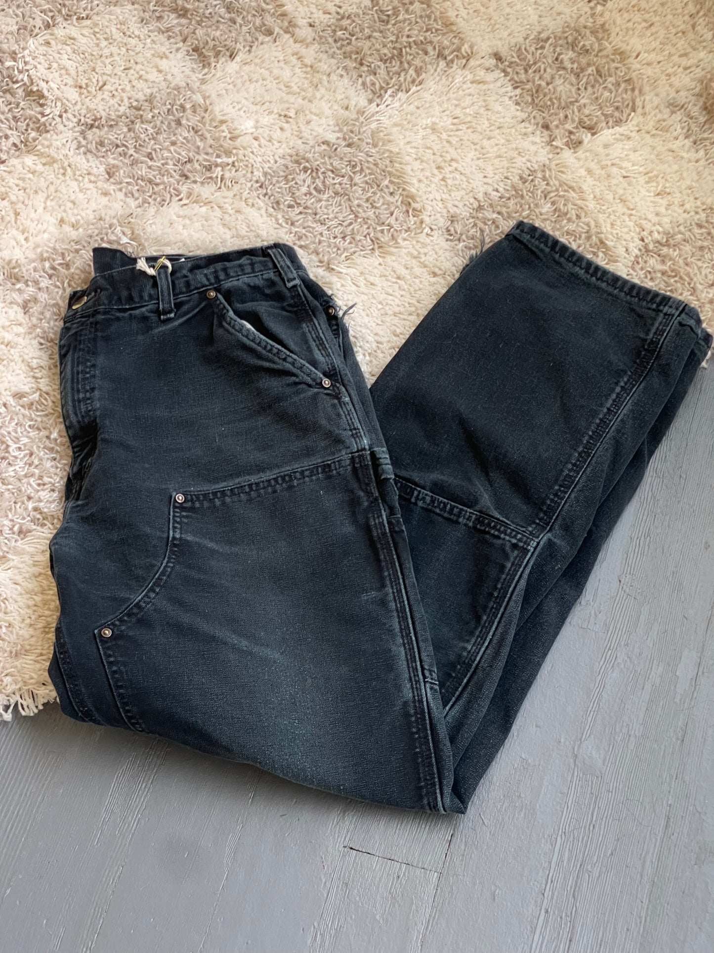 Vintage Canvas Double Knee Carhartt Workpant - BLACK 34" W