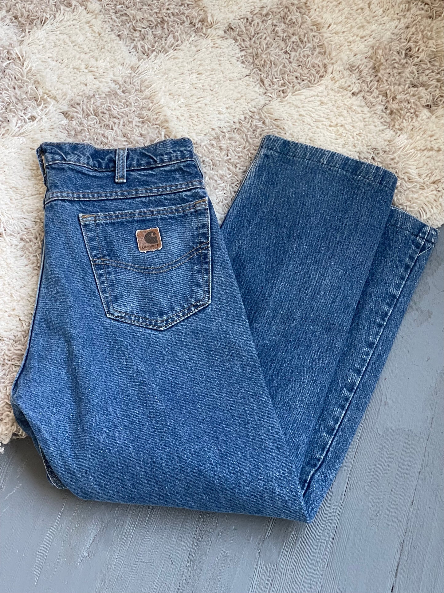 Vintage Carhartt Easy Denim - DARK BLUE 32" W
