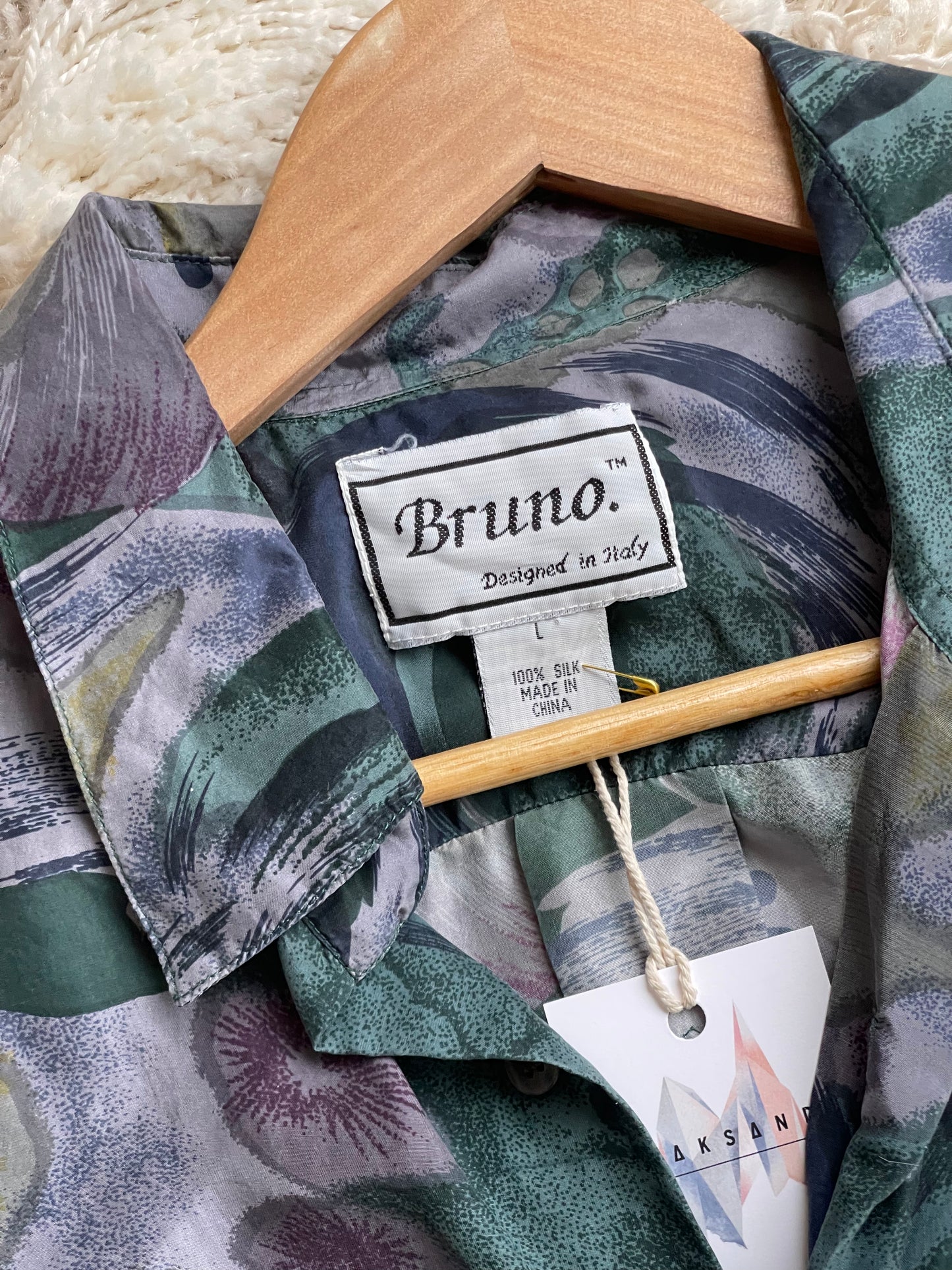Vintage Silk Blouse - XL