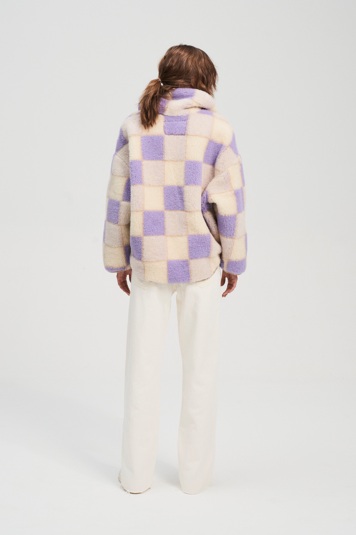 *PRE ORDER* Alwero Wool Pullover in LILAC CHECK - ( select size )