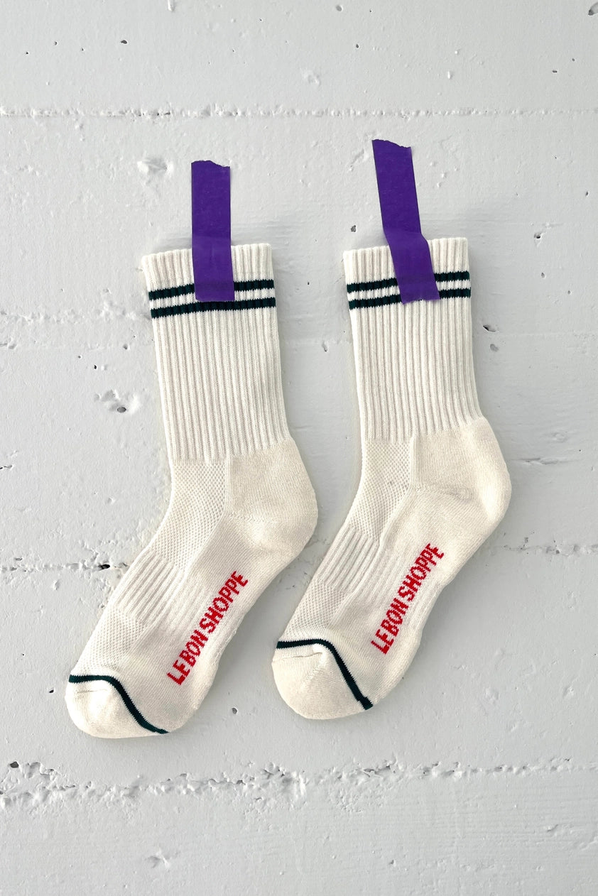 Le Bon Shoppe Boyfriend Sock in PARCHMENT - OS