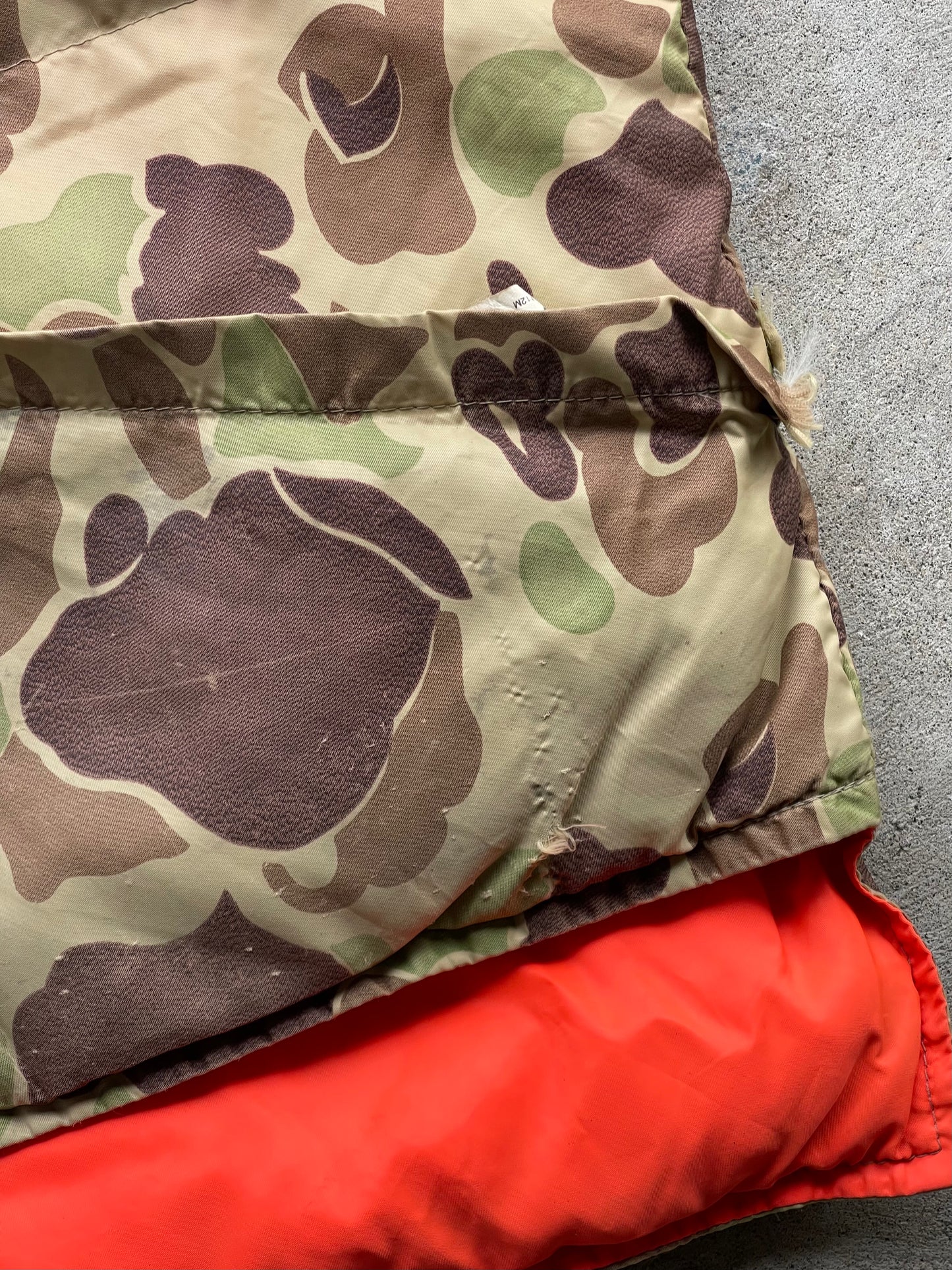 Vintage Reversible Camo Puffer Vest - M/L