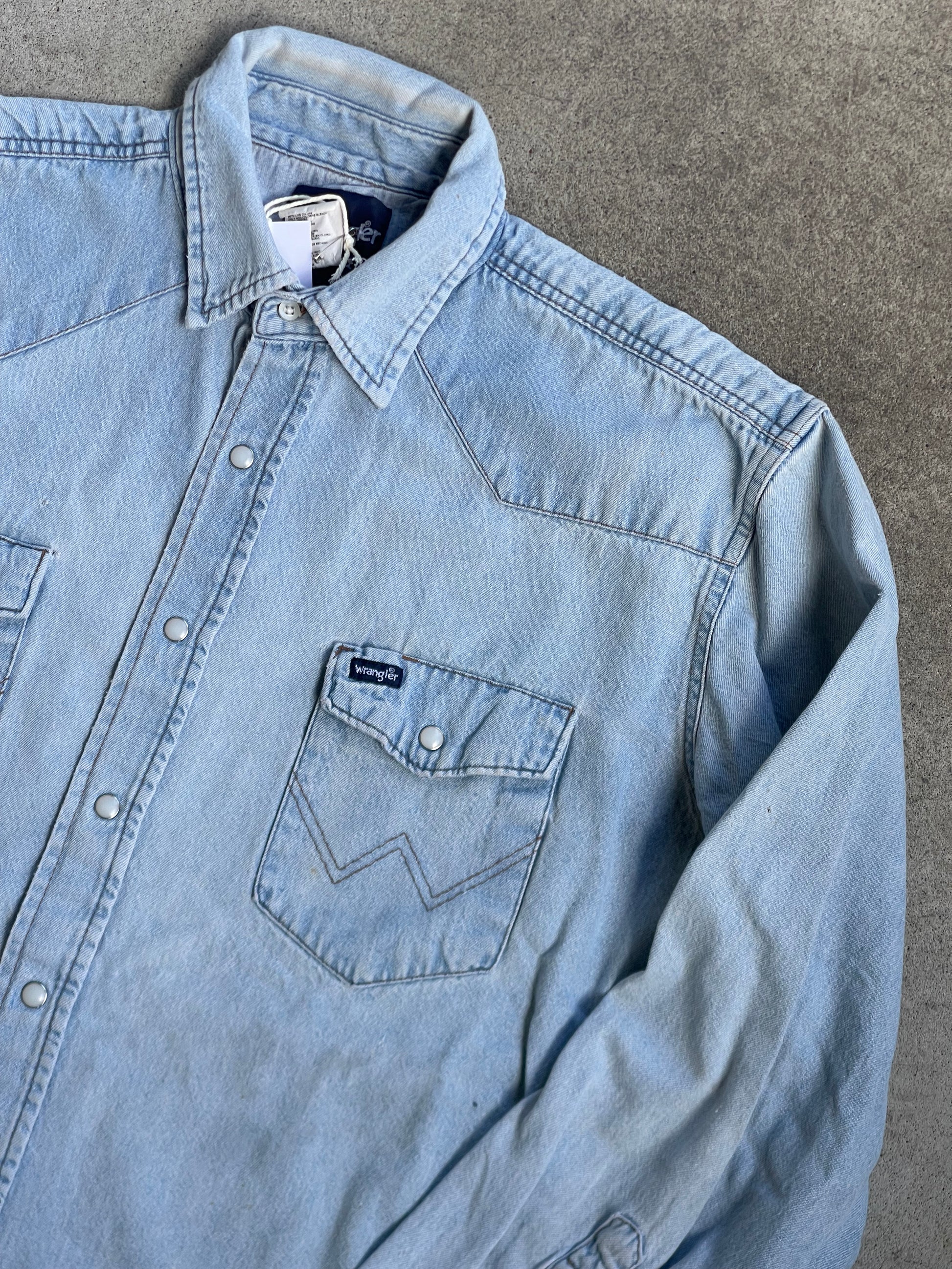 Vintage Wrangler Snap Chambray - XL