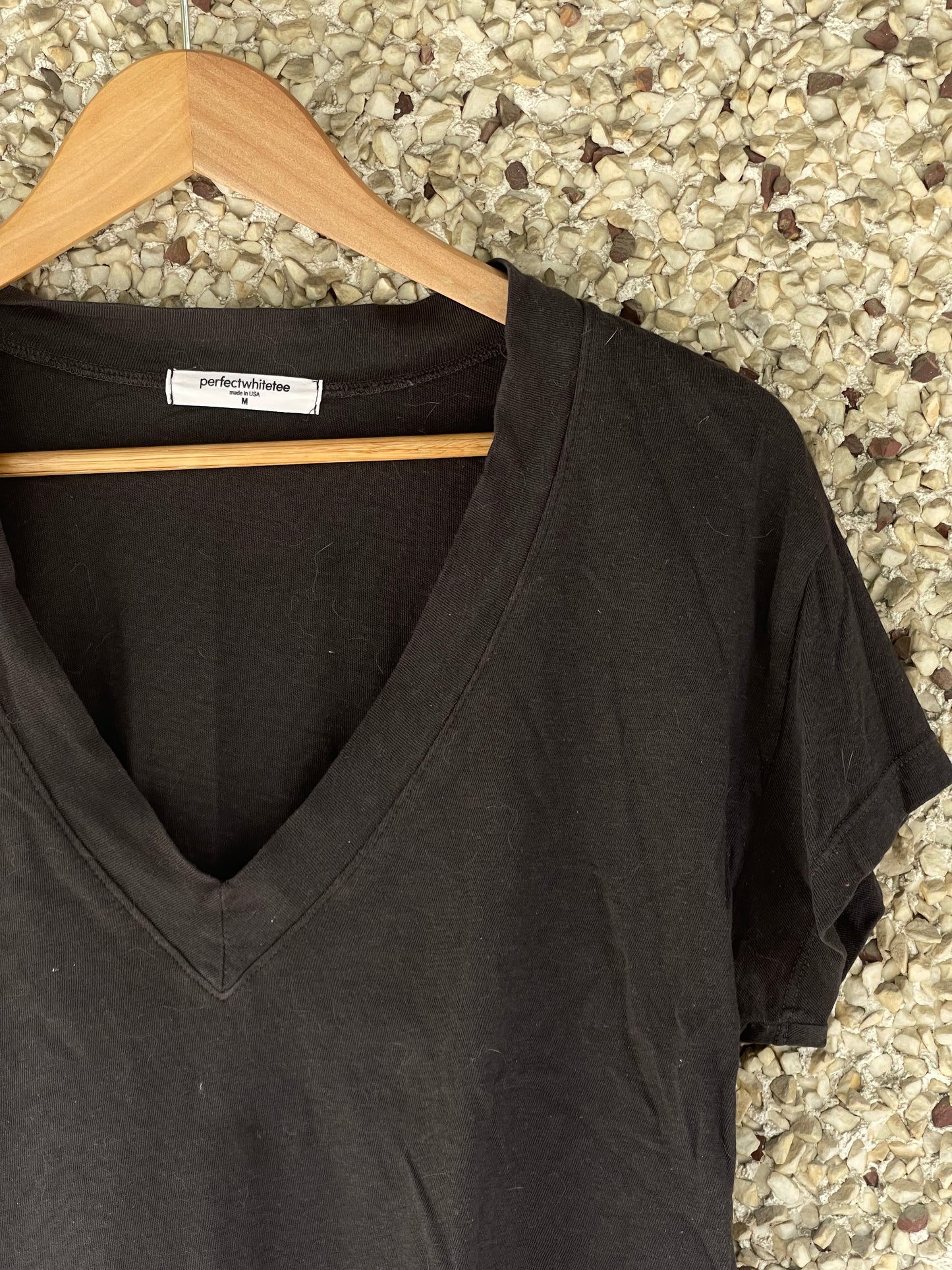 Preloved “Perfect White Tee” Washed Black - M