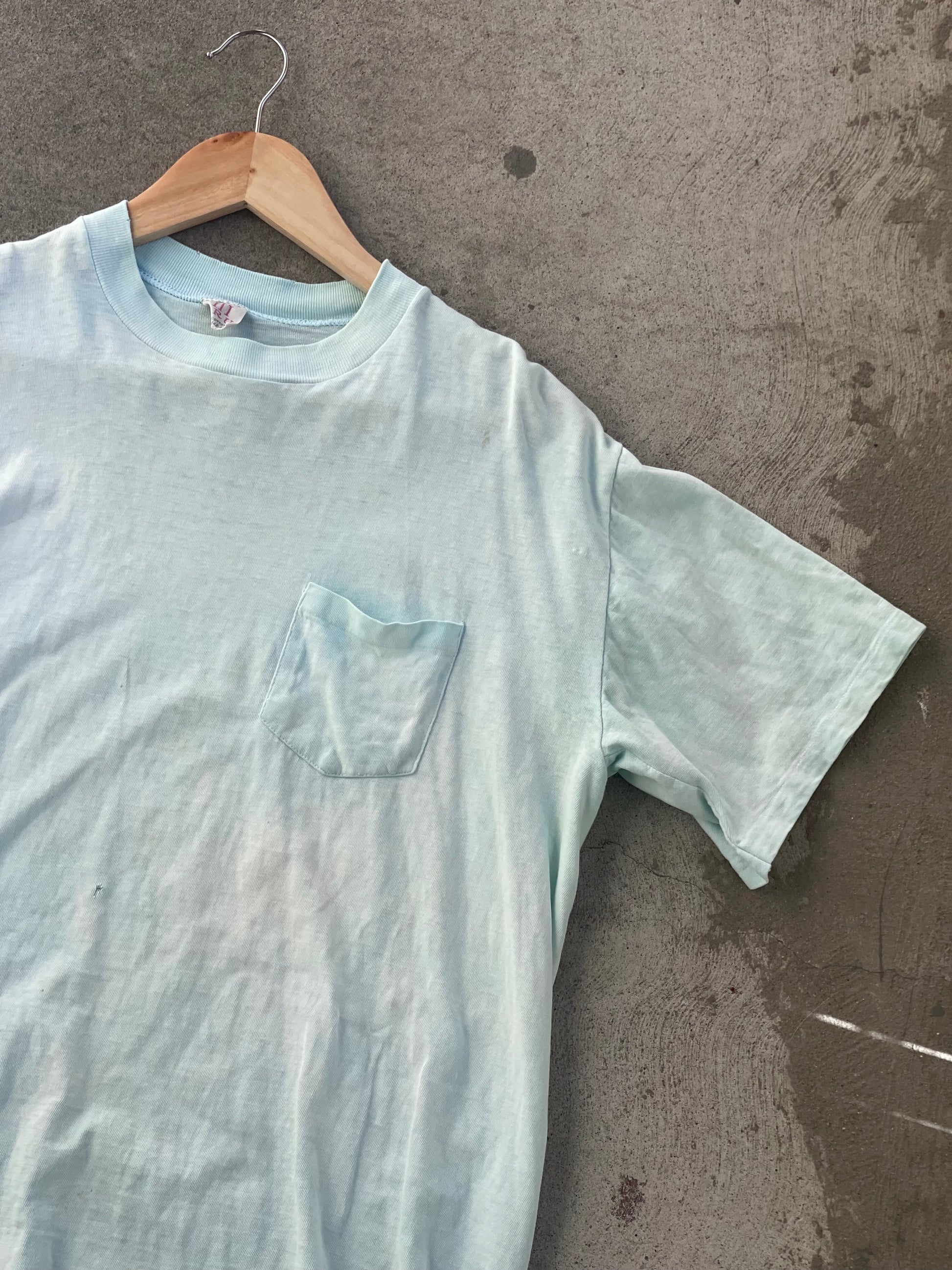Vintage Pocket Tee TEAL - M