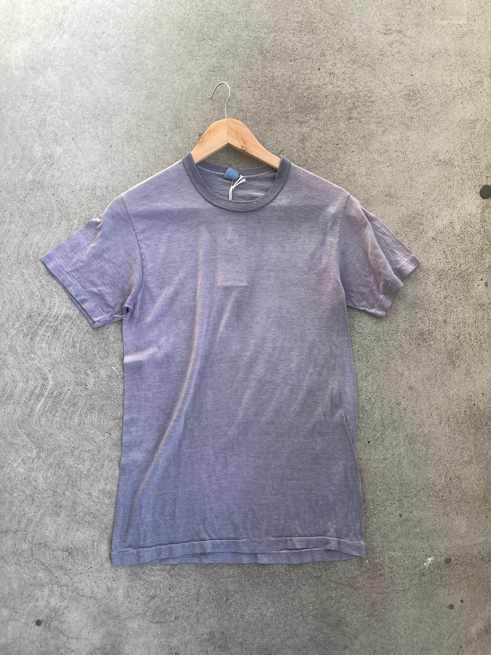 Vintage Paper Thin Crew Neck BLUE PURPLE - S
