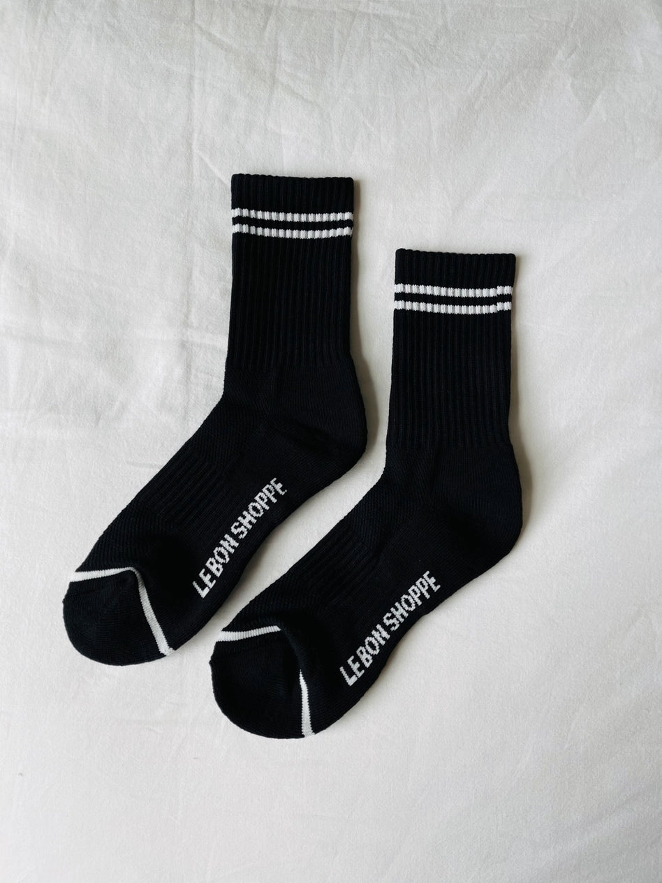 Le Bon Shoppe Boyfriend Sock in NOIR - OS