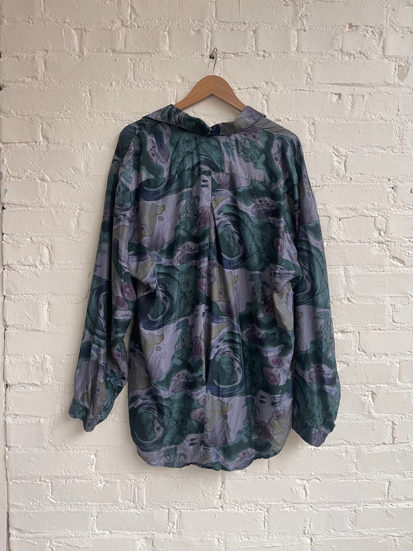 Vintage Silk Blouse - XL