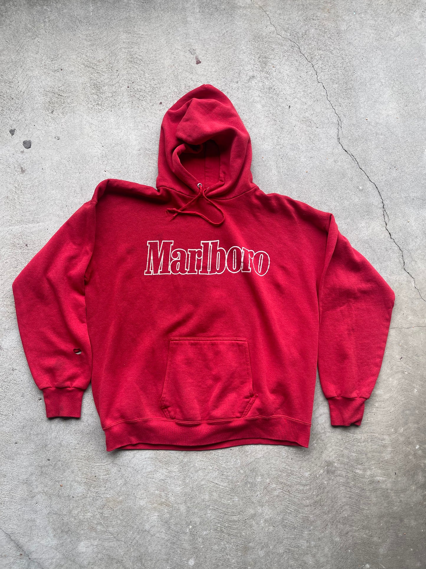 Vintage Red Marlboro Hoodie - L/XL