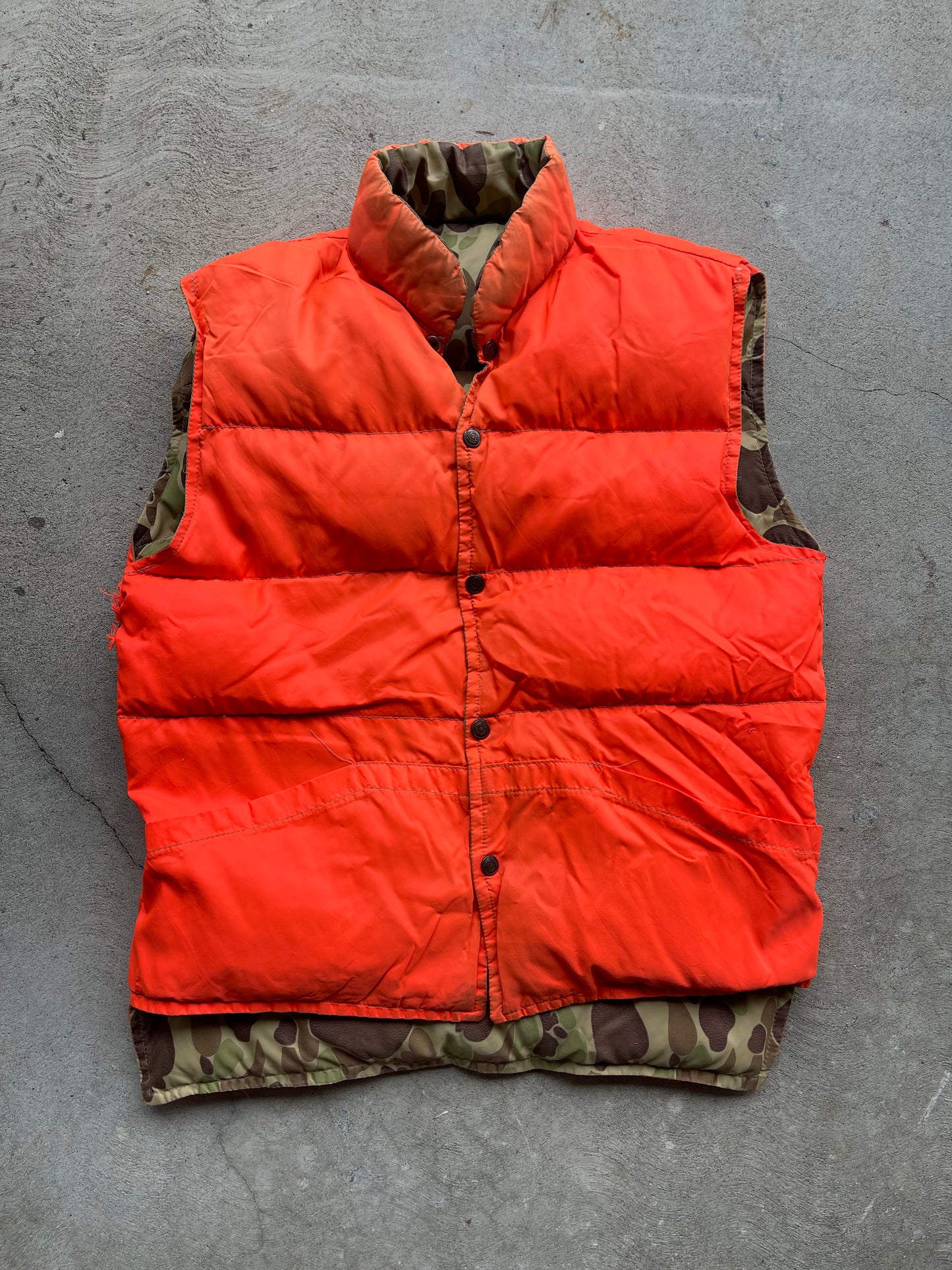 Vintage Reversible Camo Puffer Vest - M/L