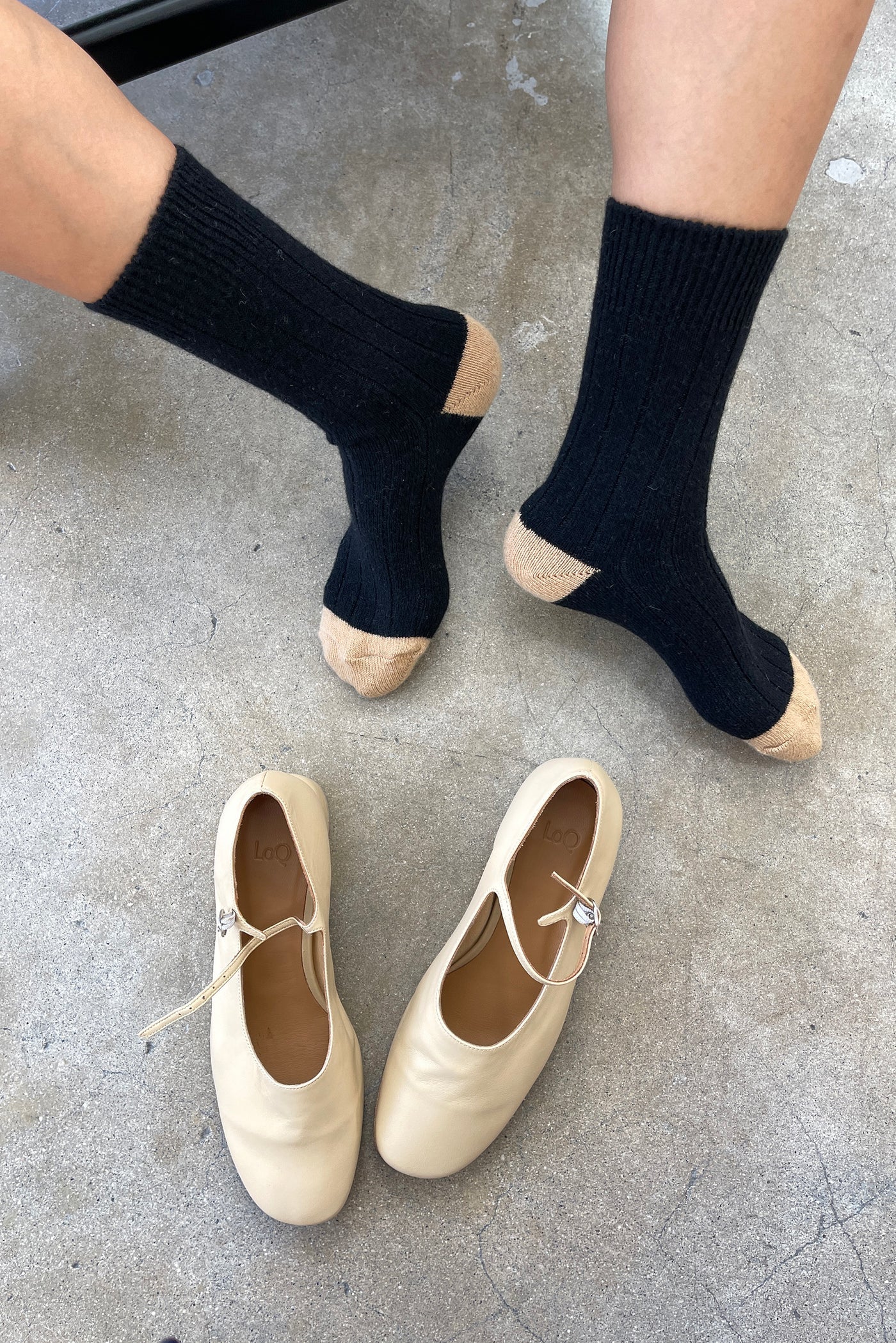 Le Bon Shoppe Classic Cashmere Sock in BLACK - OS