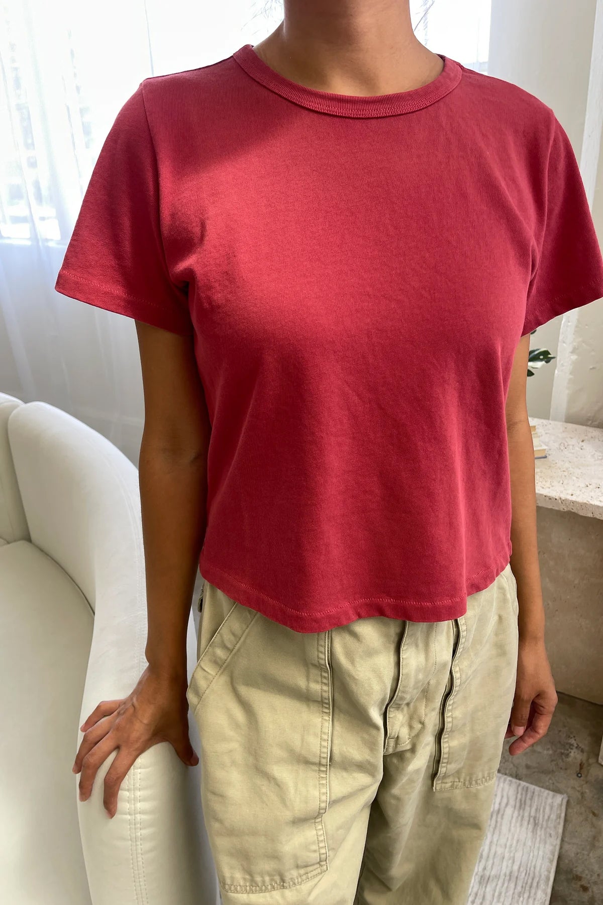 Le Bon Shoppe Little Boy Tee in CRAYON RED - ( select size )