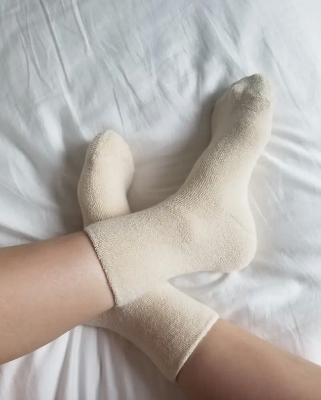 Le Bon Shoppe Cloud Sock in ECRU - OS