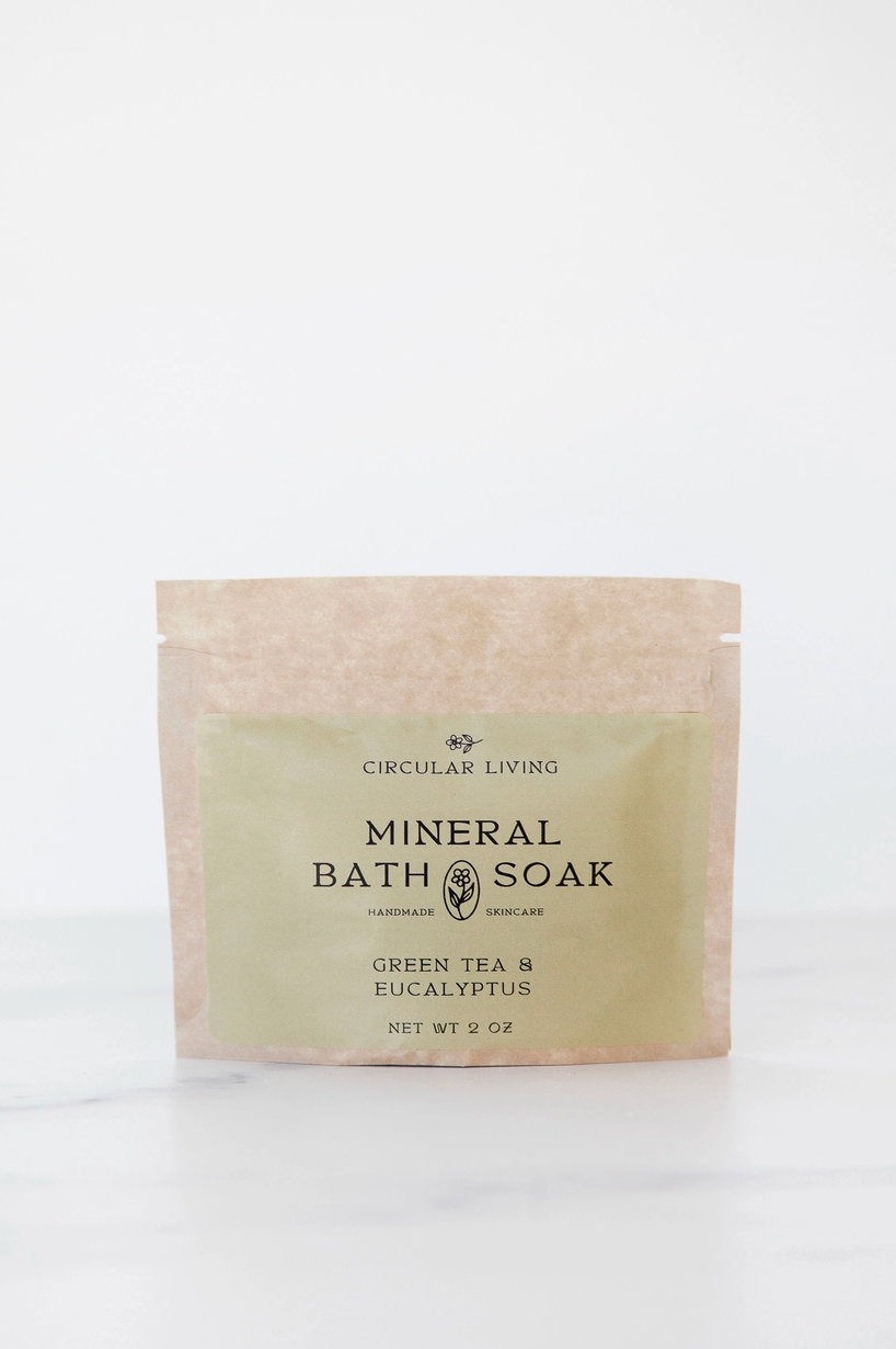 Circular Living Mineral Bath Soak Sachet, Green Tea & Eucalyptus
