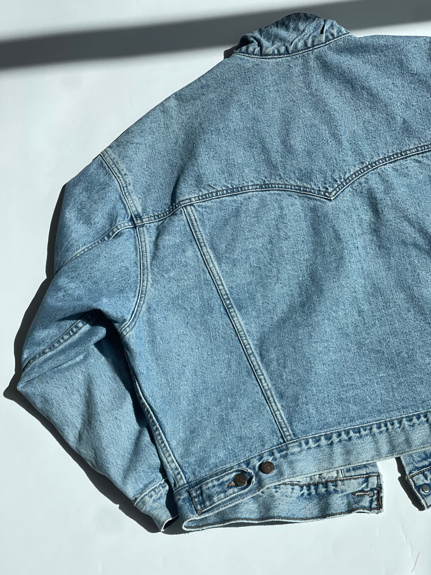 Vintage Leather Collar Levi's Denim Jacket - XL