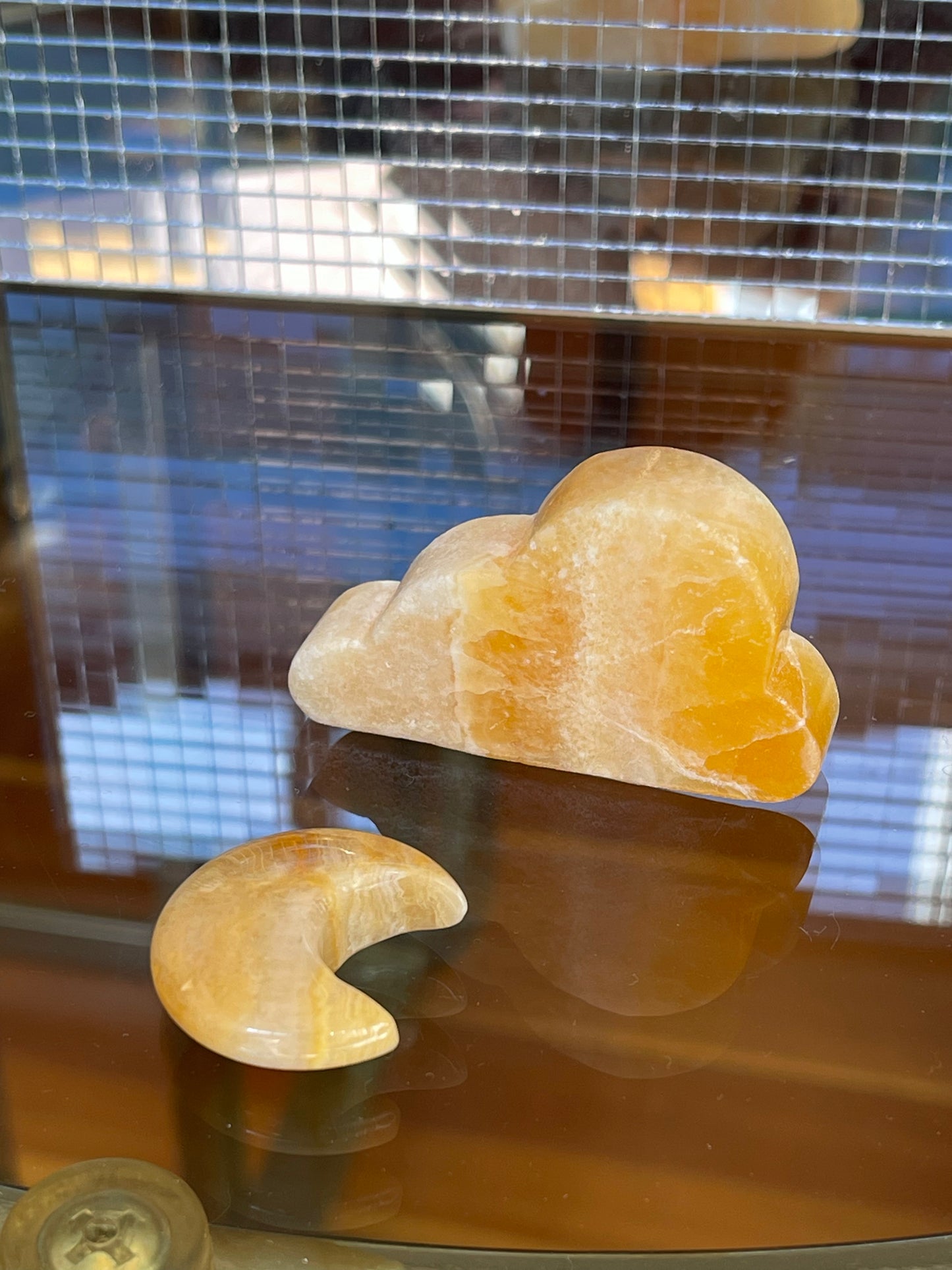 Set of orange Cloud & Moon - 02