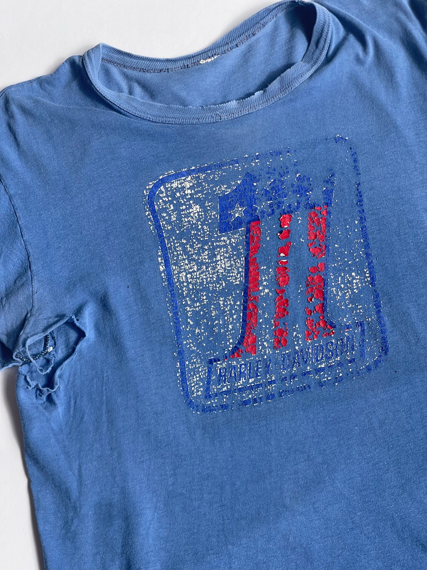 Vintage Thrashed Harley PBR Tee - M