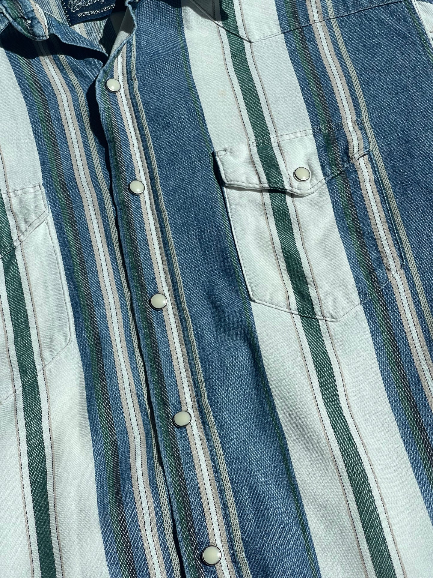 Vintage Wrangler Striped Men's Shirt - up to XL
