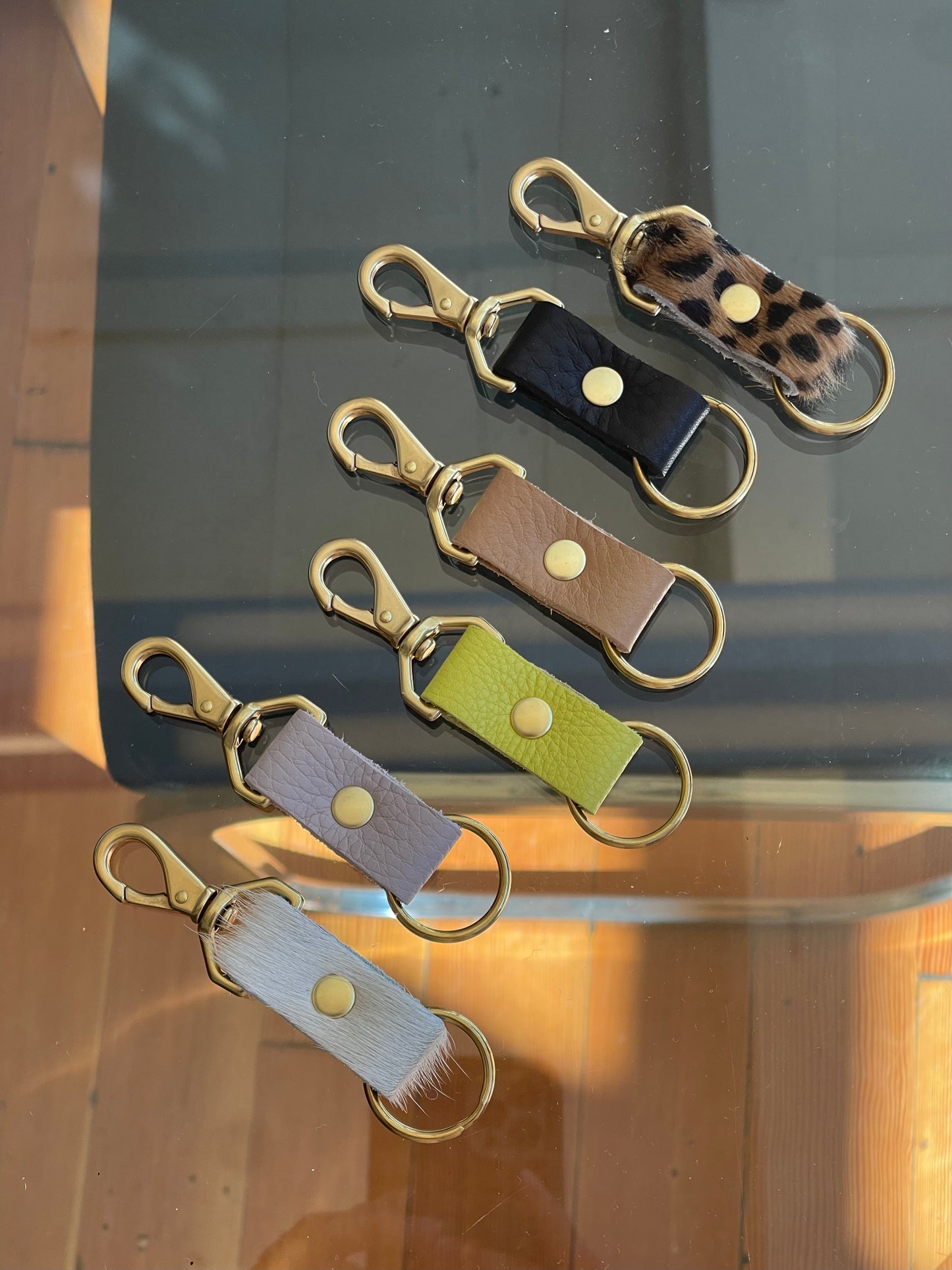 Primecut Leather Keychain in BLACK