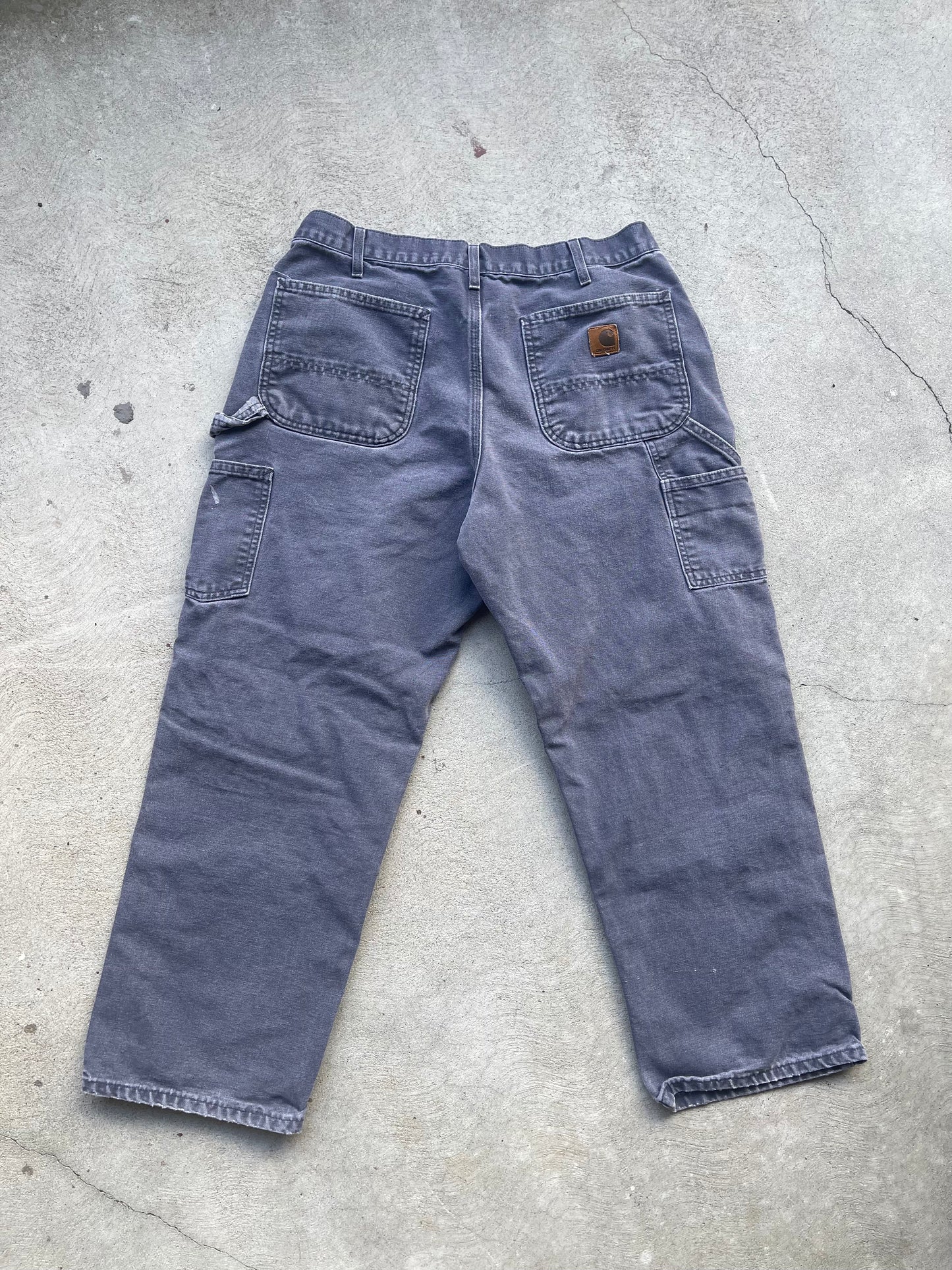 Vintage Canvas Carhartt Work Pant - BLUE/GREY 33" W
