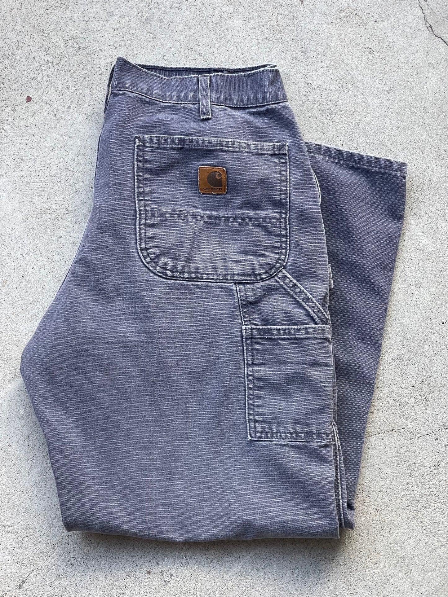 Vintage Canvas Carhartt Work Pant - BLUE/GREY 33" W