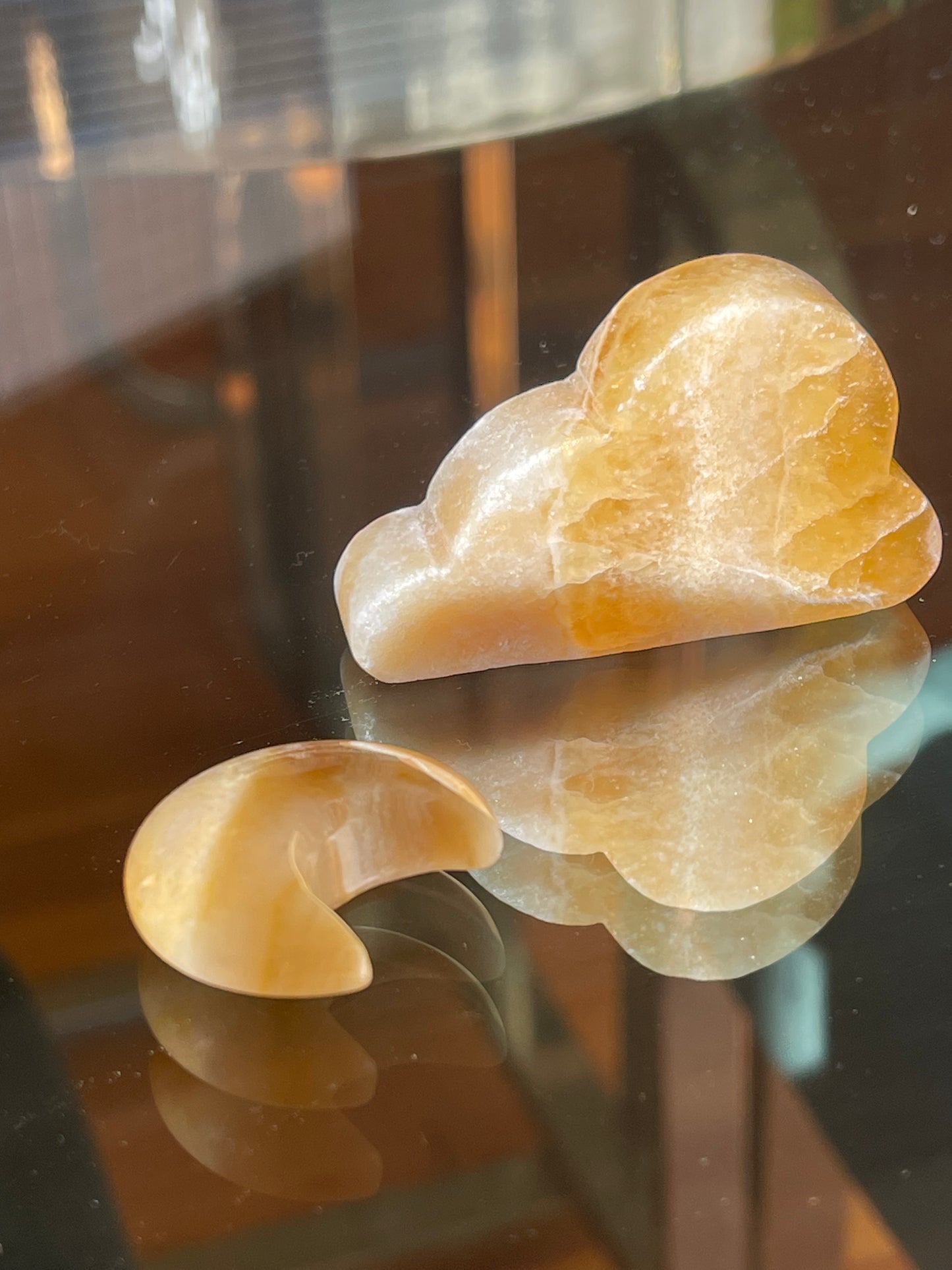 Set of orange Cloud & Moon - 02