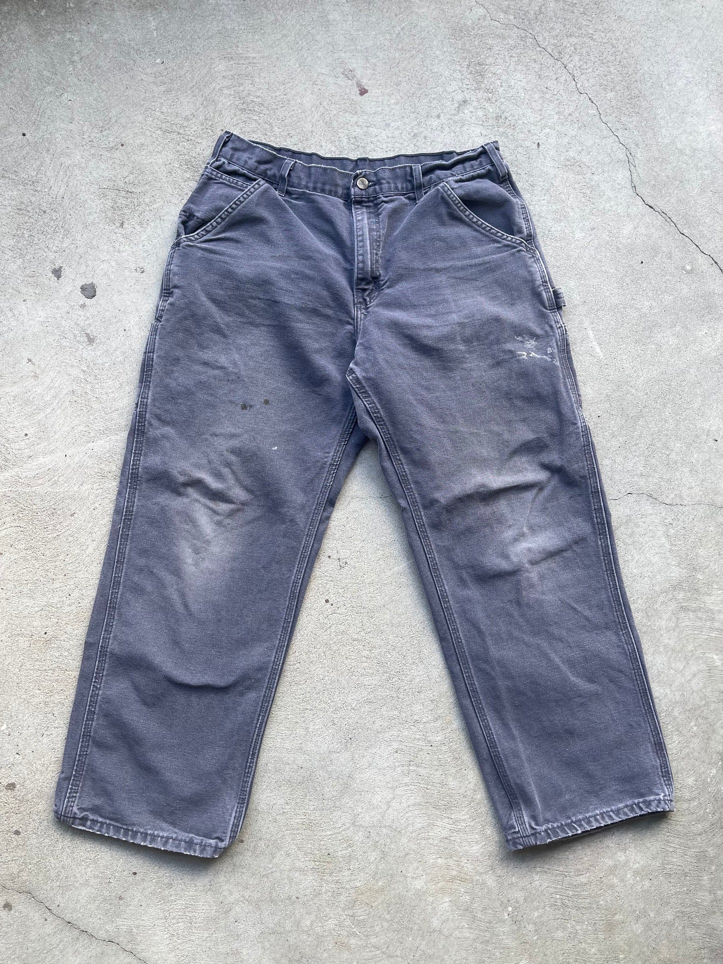 Vintage Canvas Carhartt Work Pant - BLUE/GREY 33" W