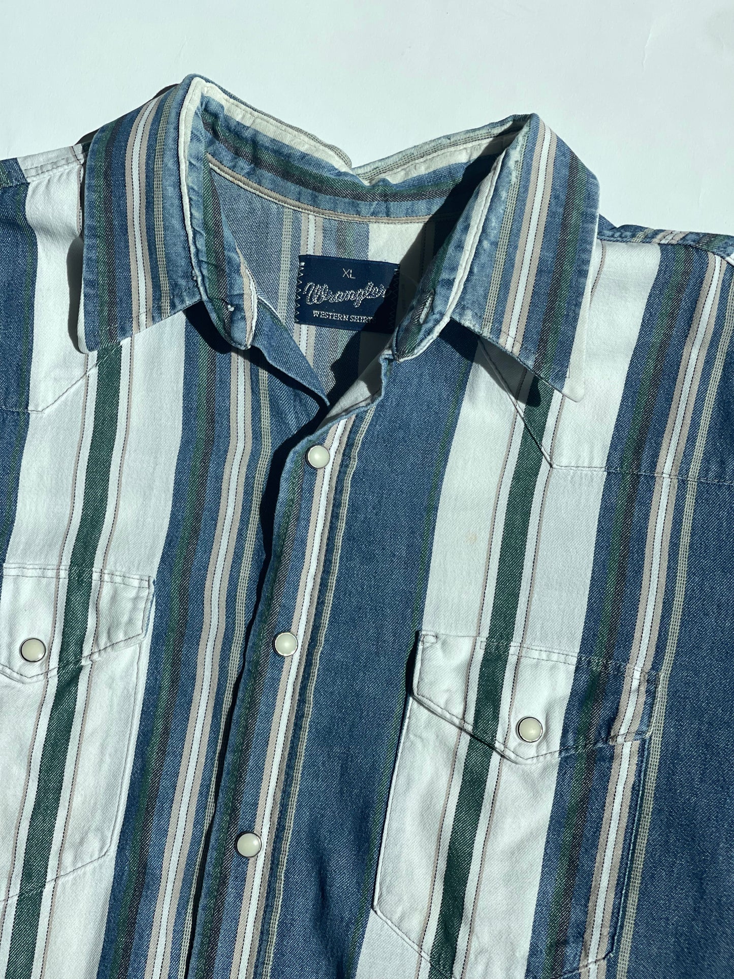 ( @ September ) Vintage Wrangler Striped Men's Shirt - up to XL