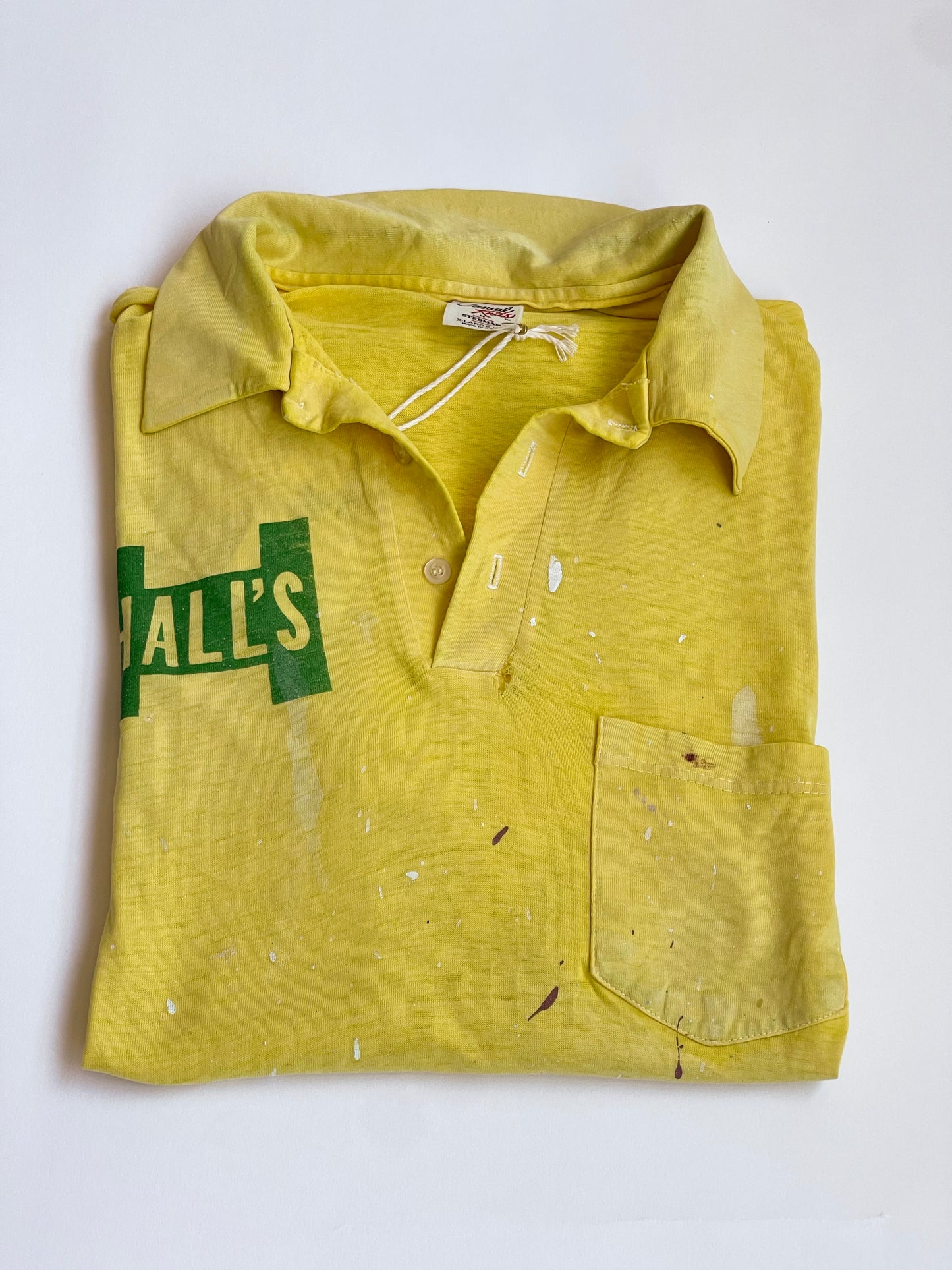 Vintage 70s/80s Thrashed Hall's Pocket Tee - L/XL