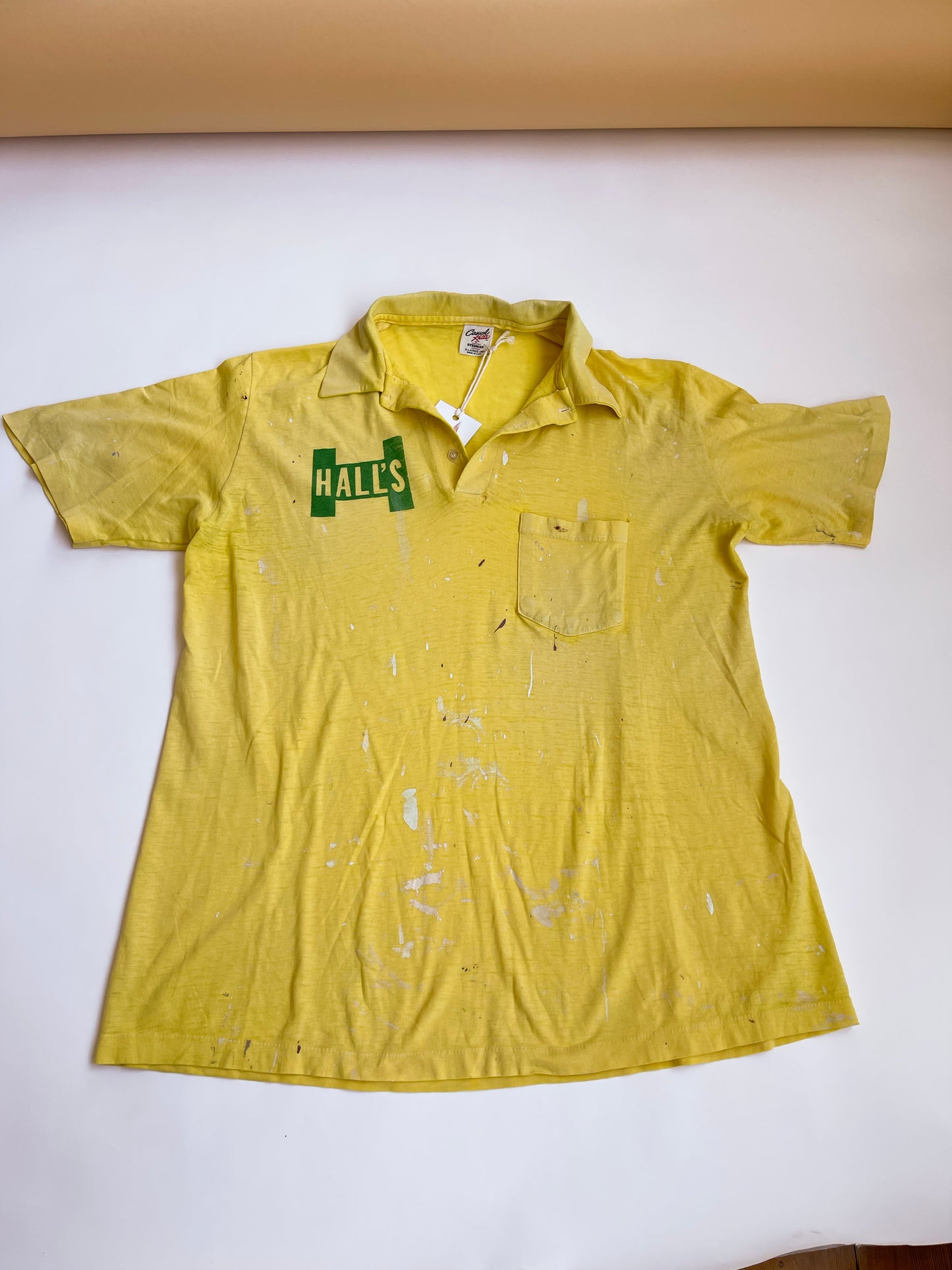 Vintage 70s/80s Thrashed Hall's Pocket Tee - L/XL