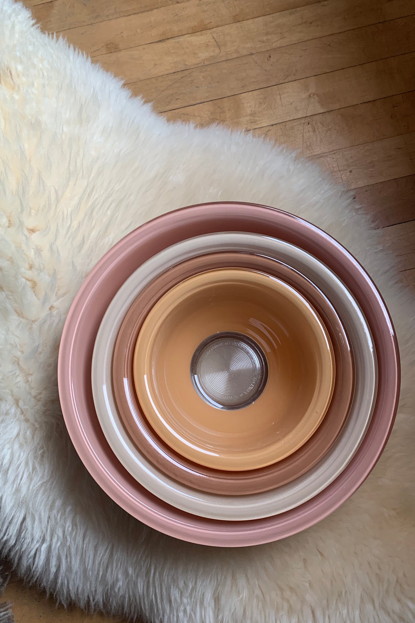 Vintage PYREX Terra-Cotta Bowl Set
