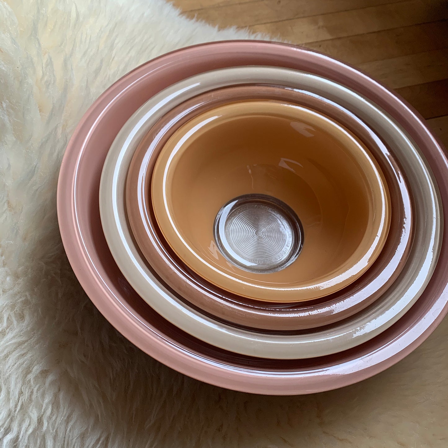 Vintage PYREX Terra-Cotta Bowl Set