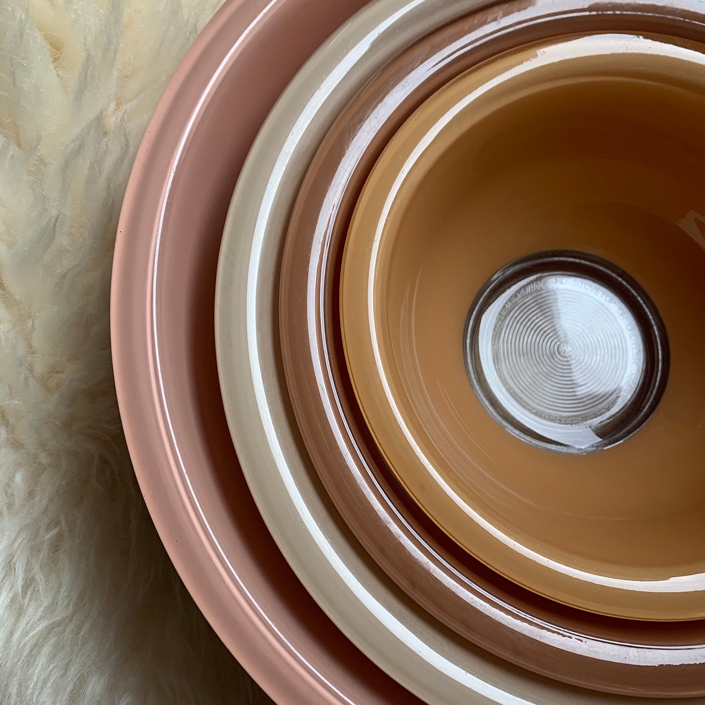Vintage PYREX Terra-Cotta Bowl Set