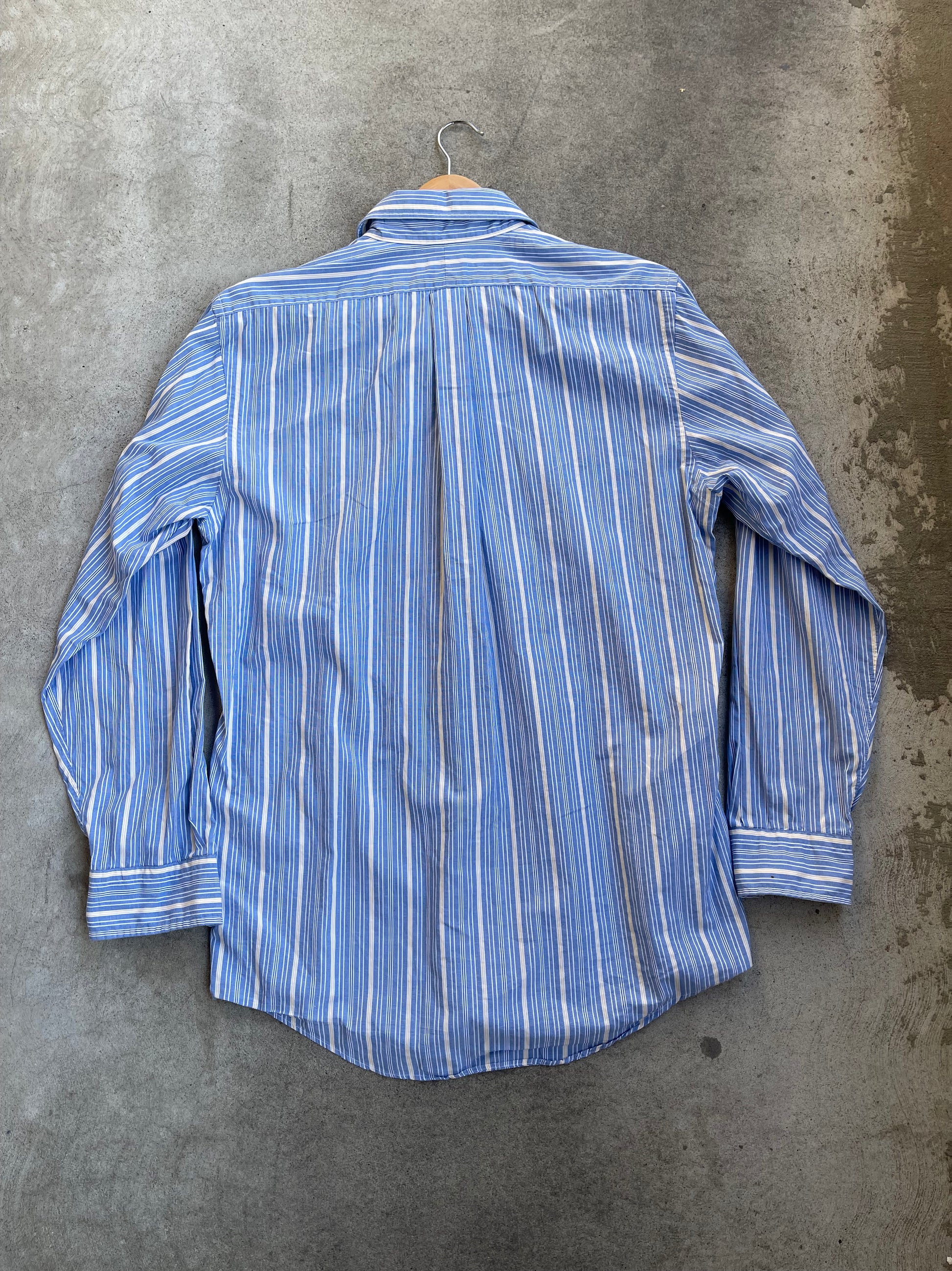 Vintage Land's End Button Up ( BLUE STRIPE ) - M/L