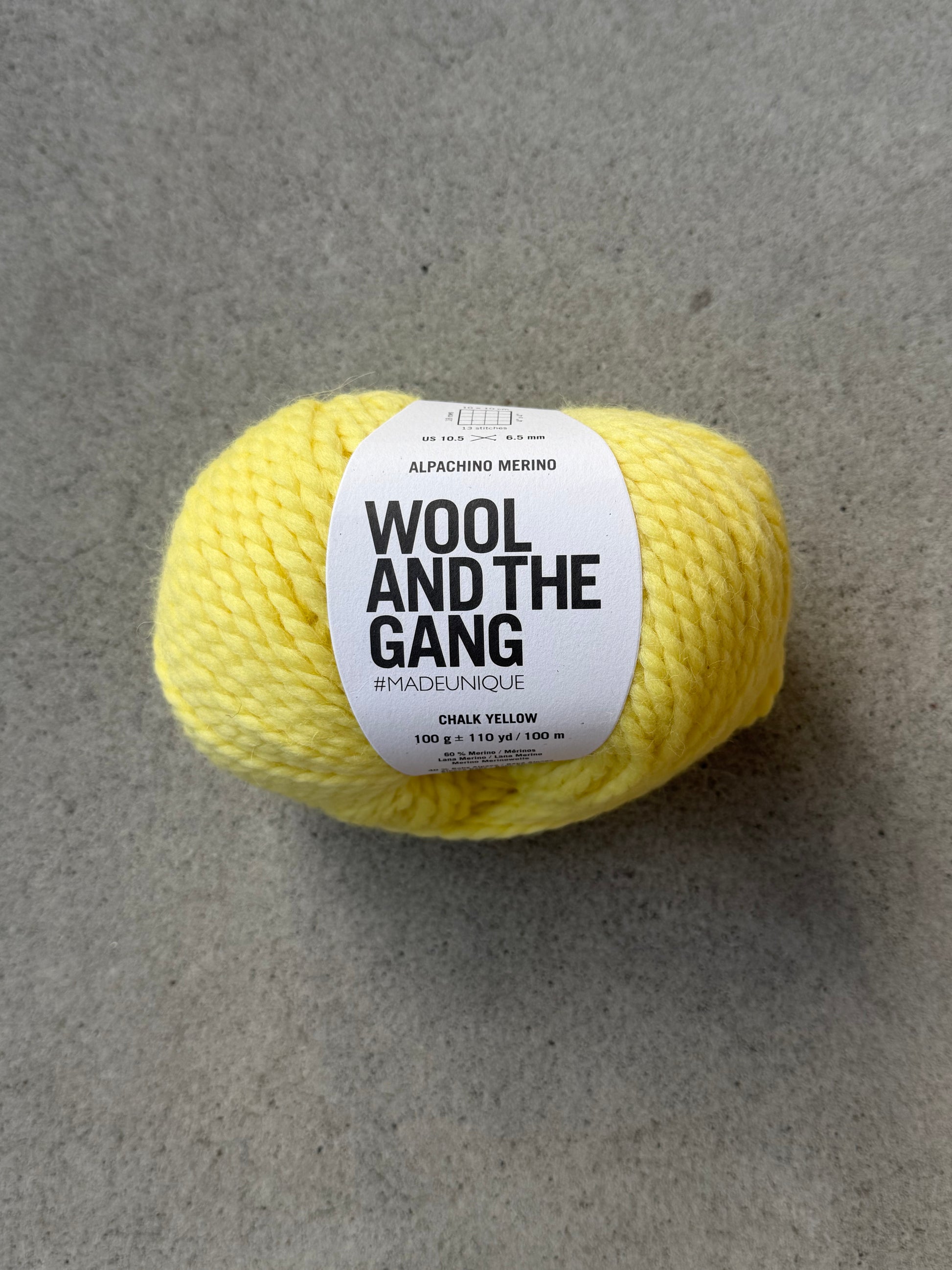 WOOL AND THE GANG - Alpachino Merino ( Chalk Yellow )