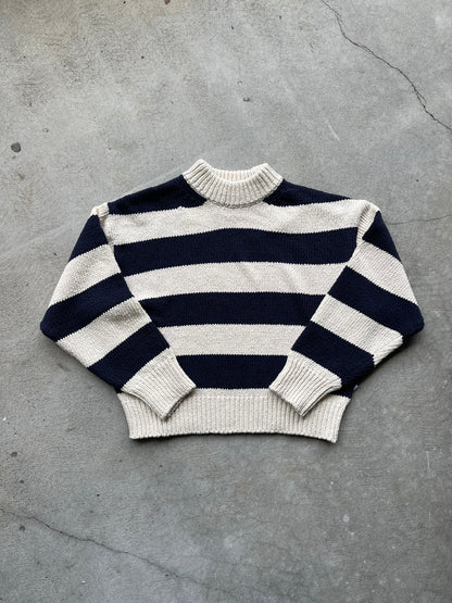 Le Bon Shoppe Zoe Cotton Sweater in Navy Stripe - ( SELECT SIZE )