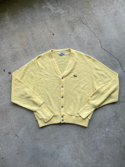 Vintage Izod Lacoste Cardigan in BUTTER - L