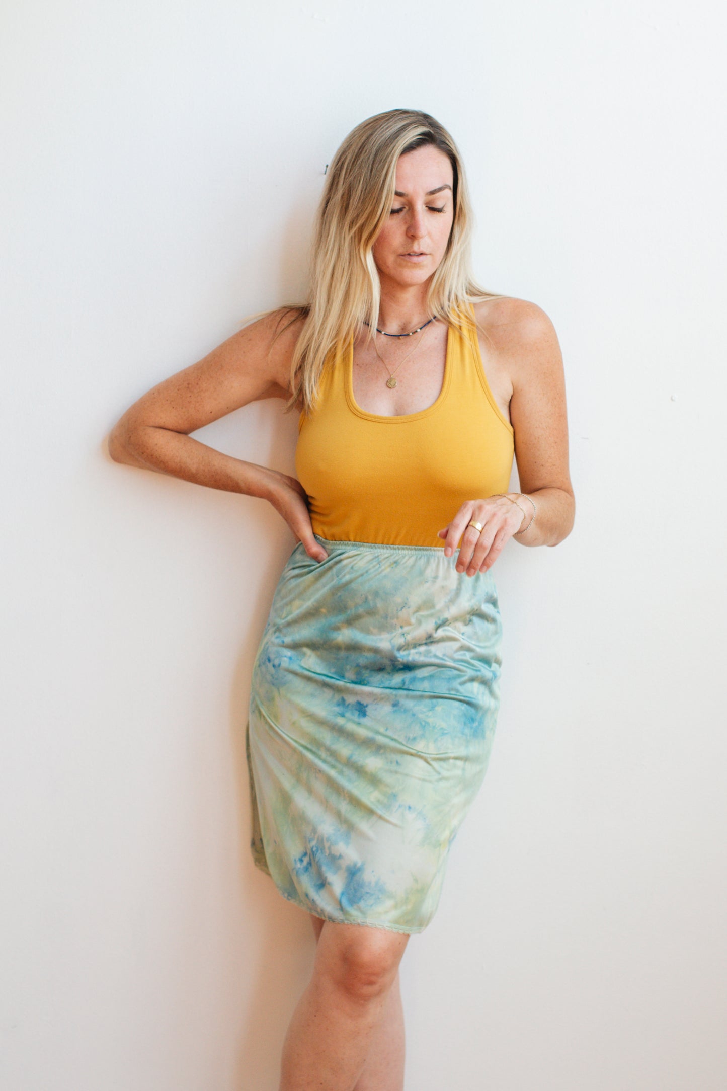 Vintage Slip Skirt REWORKED - S