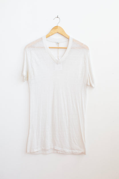 Vintage Paper Thin V-Neck Tee - M