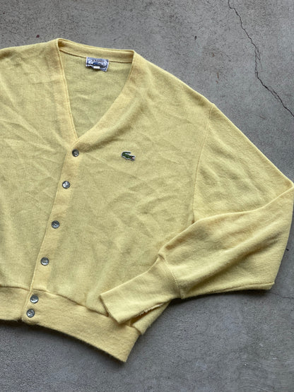 Vintage Izod Lacoste Cardigan in BUTTER - L