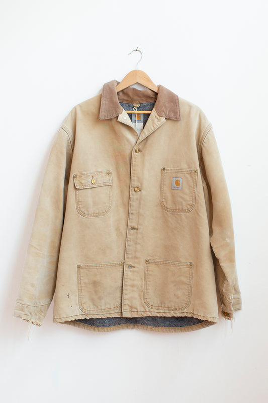 Vintage Carhartt Blanket Lined Chore Coat - XL