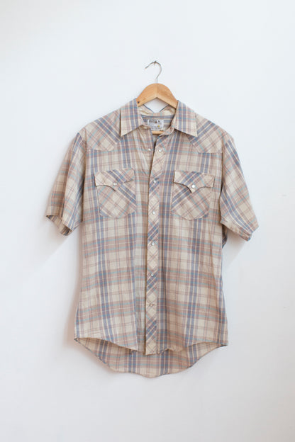 Vintage Western Snap Shirt - M