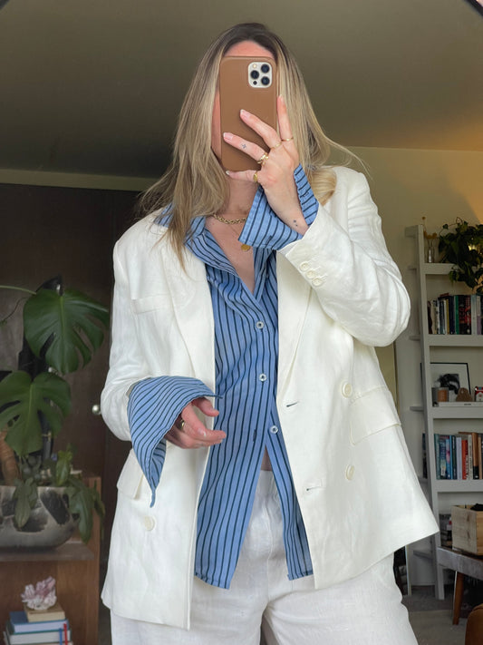Like New Zara Linen Blazer - M