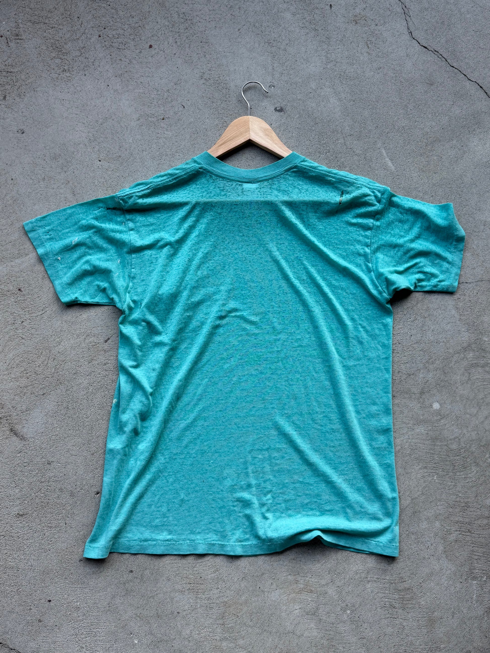 Vintage Paper Thin Pocket Tee TEAL - M