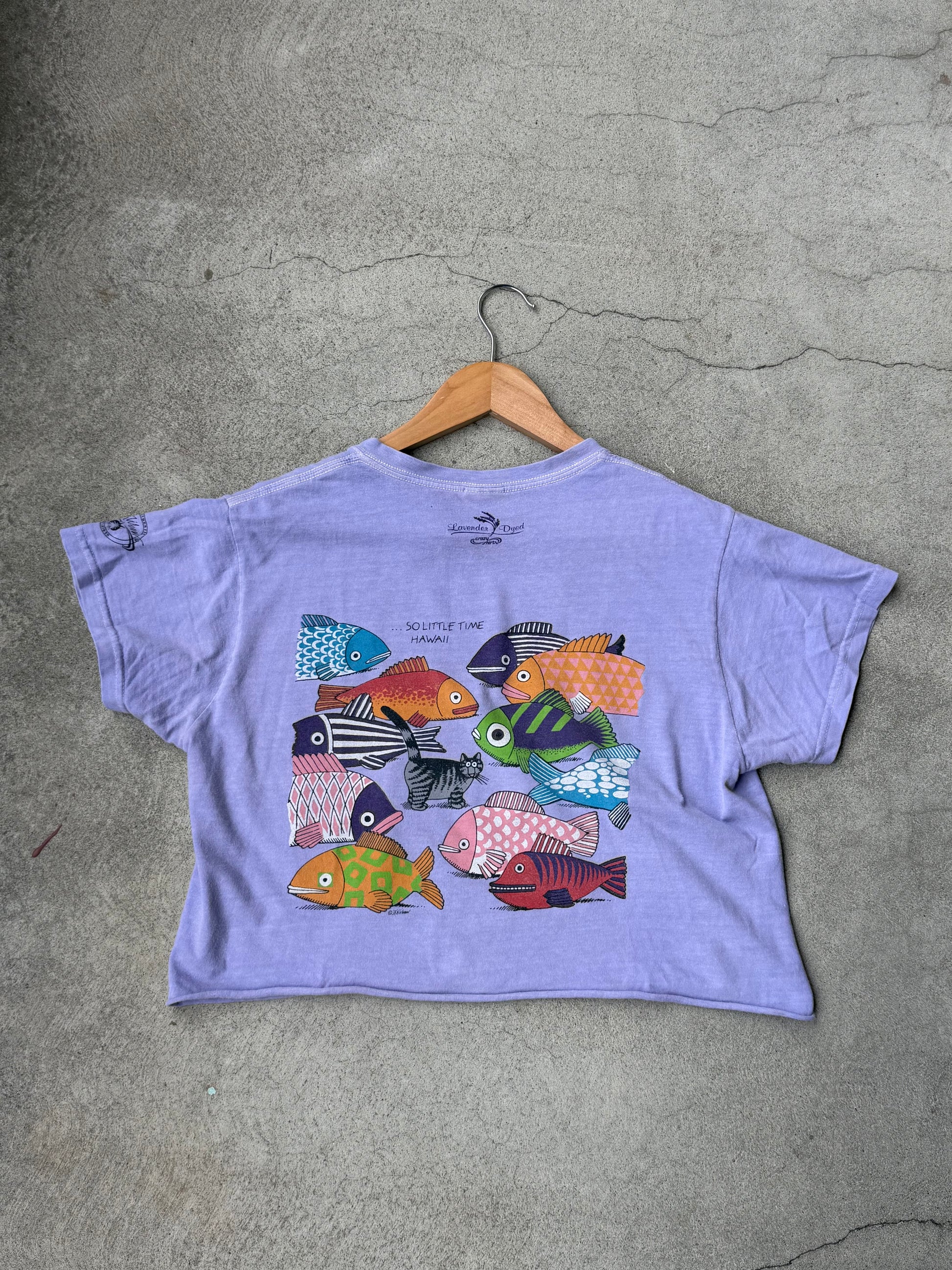 Vintage Crazy Shirt “So Many Fish” Cropped Tee - S/M