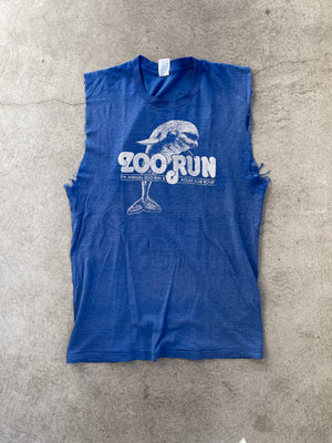 Vintage 80s Zoo Run Cut-off - S/M