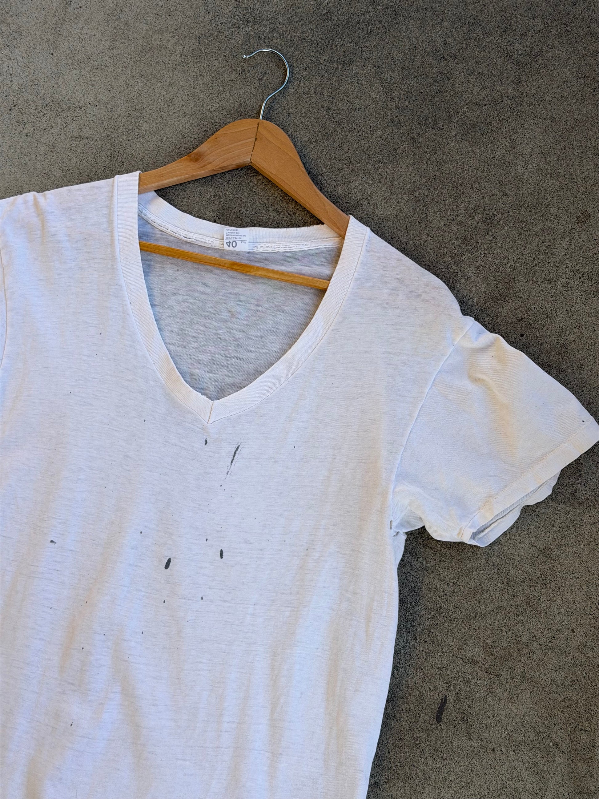 Vintage Soft V-Neck WHITE - M