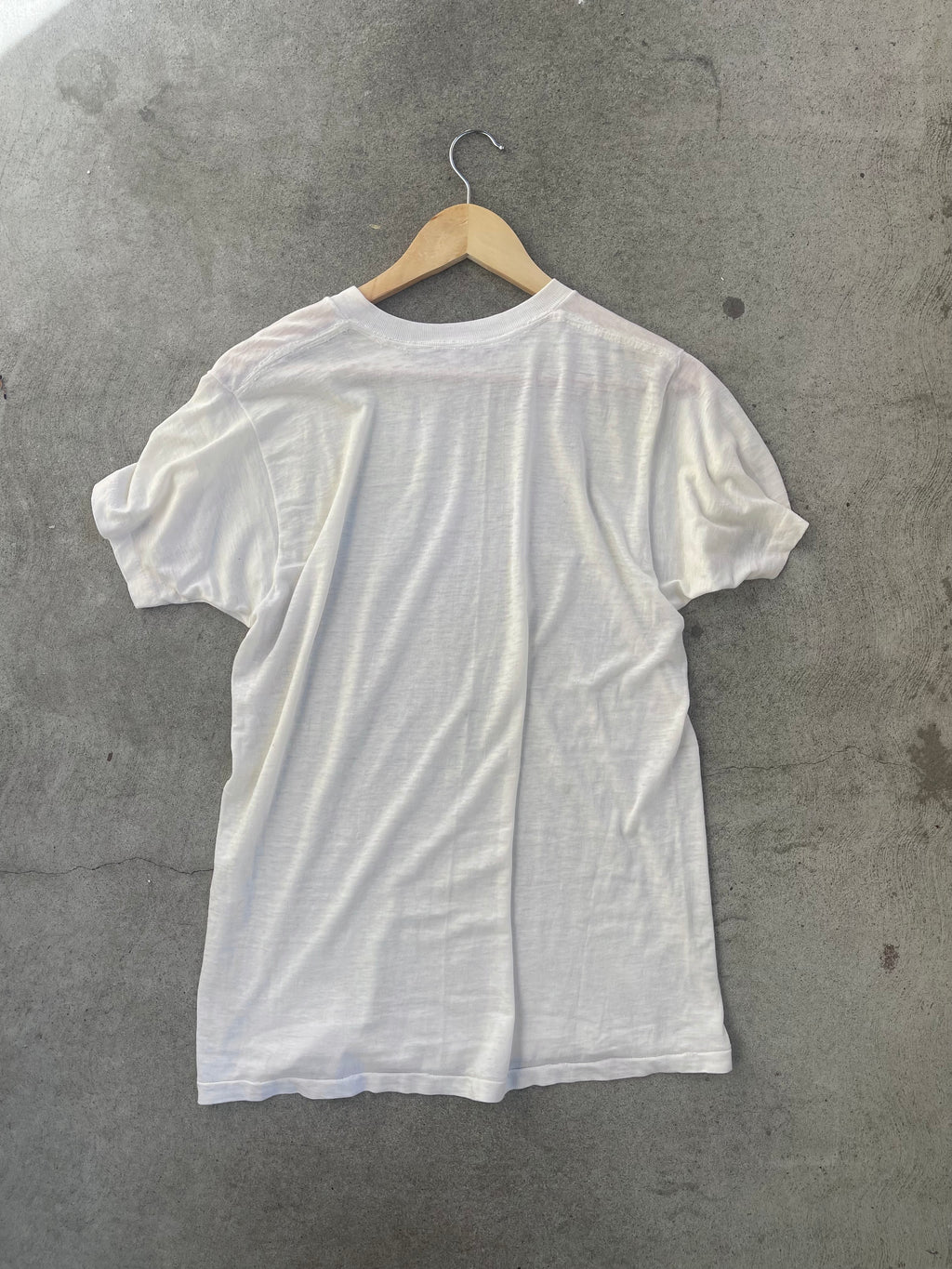 Vintage Paper Thin Crew Neck - PALE CREAM - S