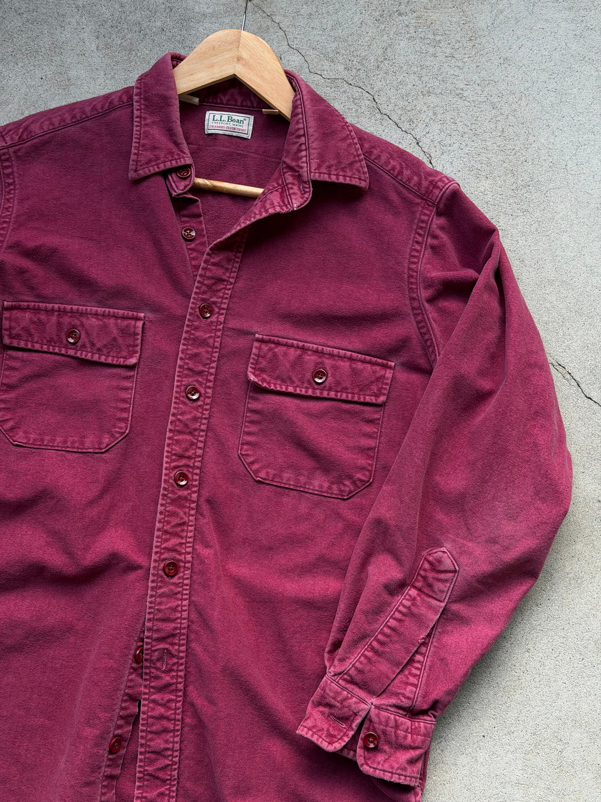 Vintage Chamois Shirt in WINE - S