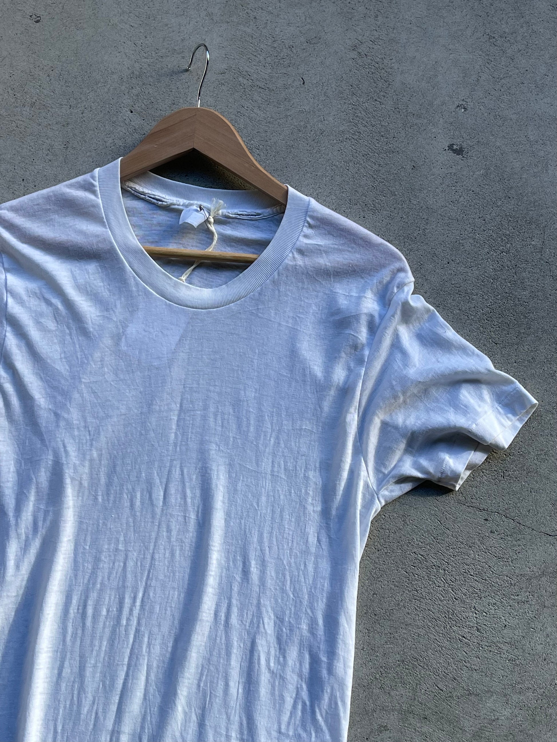 Vintage Paper Thin Crew Neck WHITE - S/M